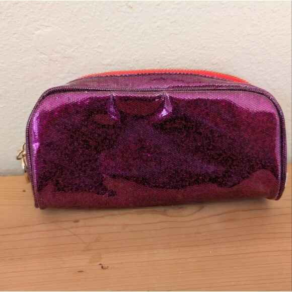 Deux Lux Makeup Cosmetic Bag Purple Sequin - Picture 1 of 6